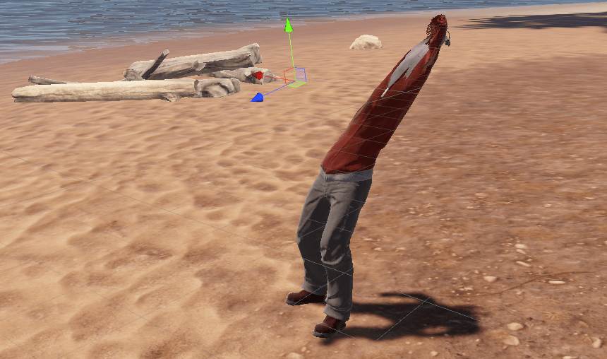 Создать жирафика, что бы видеть ноги в Rust