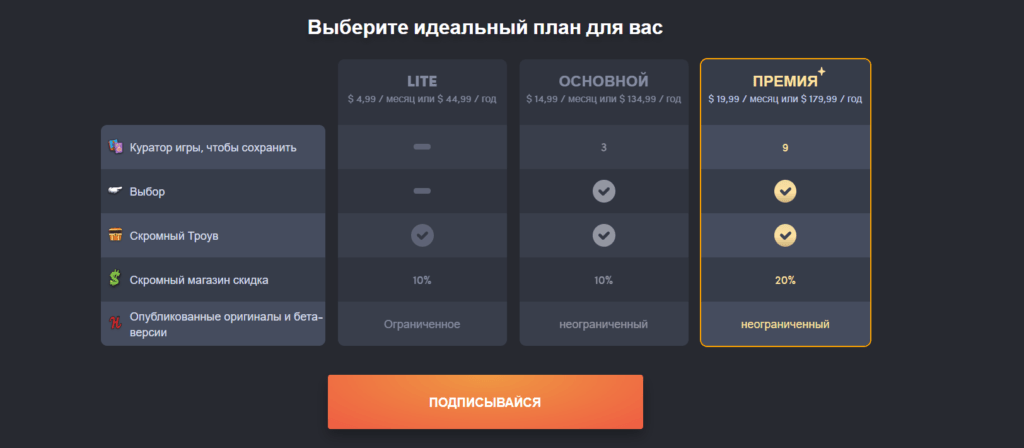 Первый набор игр подписки Humble
