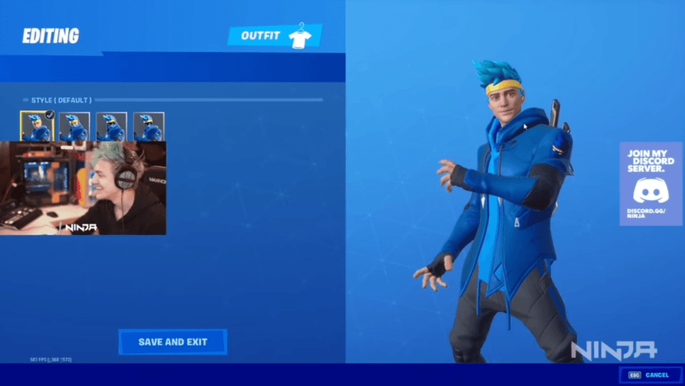 В Fortnite добавили скин Ninja В Fortnite добавили скин Ninja
