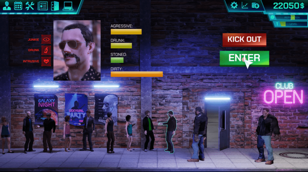 Анонсировал симулятор владельца клуба - Disco Simulator