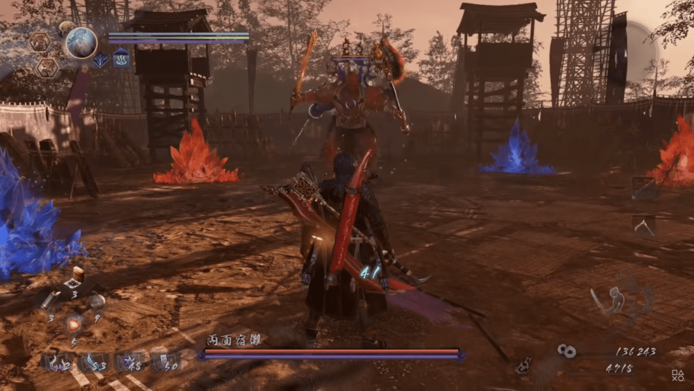 Геймплей и битва с боссом Nioh 2