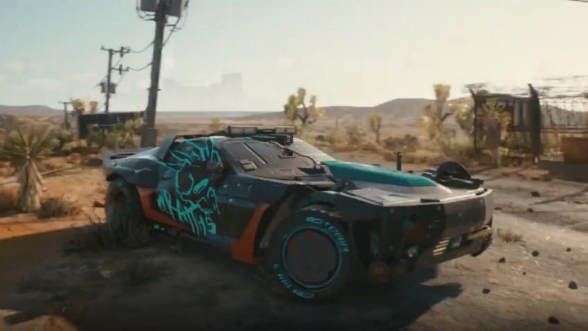 Разработчики Cyberpunk 2077 представили кадры машины банды «Призраки»