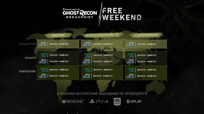 Ghost Recon Breakpoint бесплатно на выходные