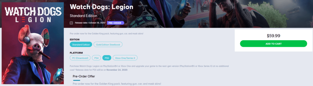 Утечка - дата выходаWatch Dogs Legion на PS5